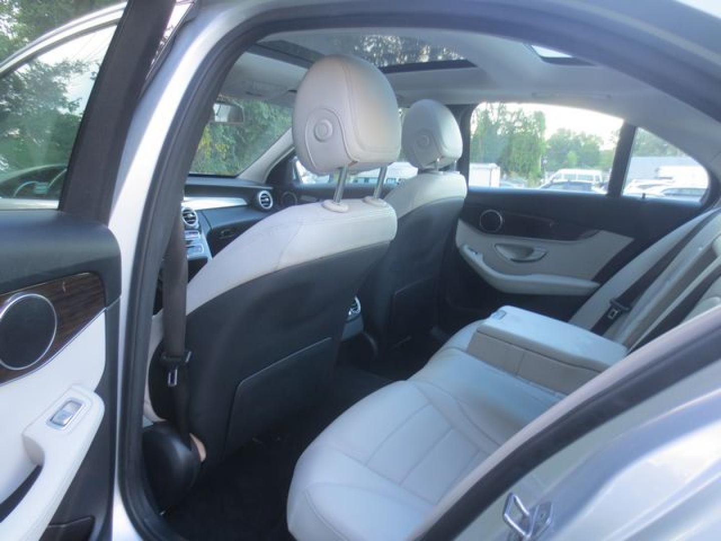 2017 Silver /White Mercedes-Benz C-Class 4MATIC (55SWF4KBXHU) with an 2.0L L4 DOHC 16V engine, Automatic transmission, located at 270 US Route 6, Mahopac, NY, 10541, (845) 621-0895, 41.349022, -73.755280- Photo#8