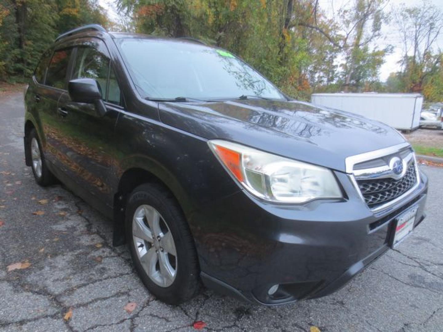 2014 Black /Gray Subaru Forester Premium (JF2SJACC6EG) with an 2.5L H4 SOHC 16V engine, 6 speed manual transmission, located at 270 US Route 6, Mahopac, NY, 10541, (845) 621-0895, 41.349022, -73.755280- Photo#1