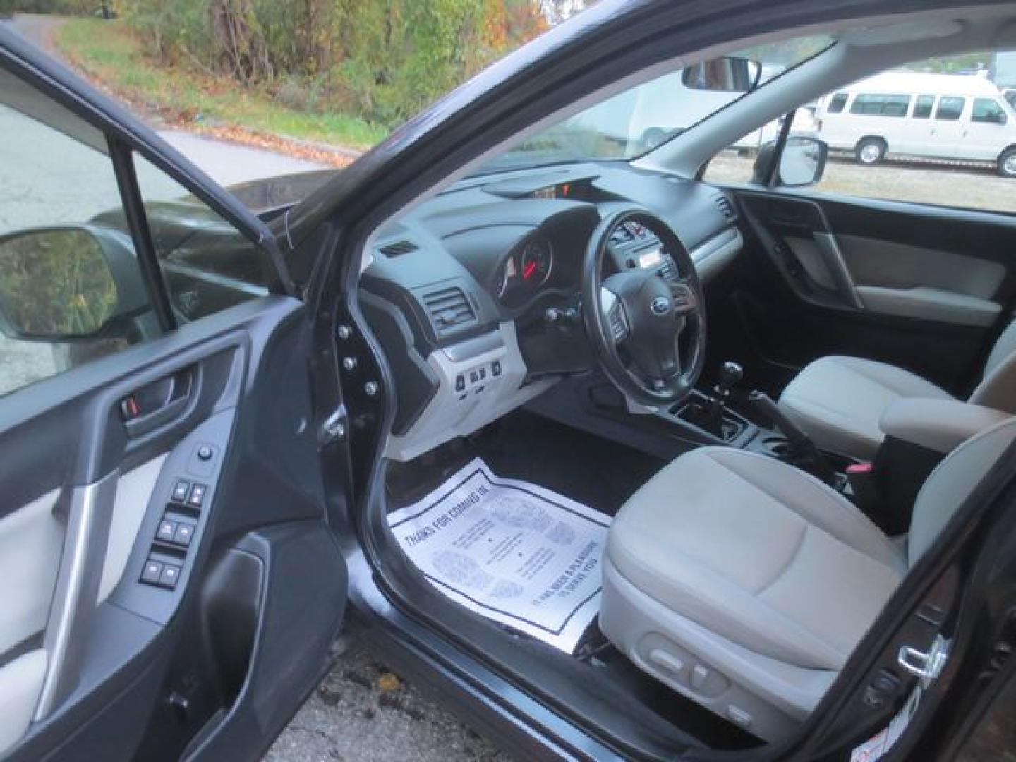 2014 Black /Gray Subaru Forester Premium (JF2SJACC6EG) with an 2.5L H4 SOHC 16V engine, 6 speed manual transmission, located at 270 US Route 6, Mahopac, NY, 10541, (845) 621-0895, 41.349022, -73.755280- Photo#6
