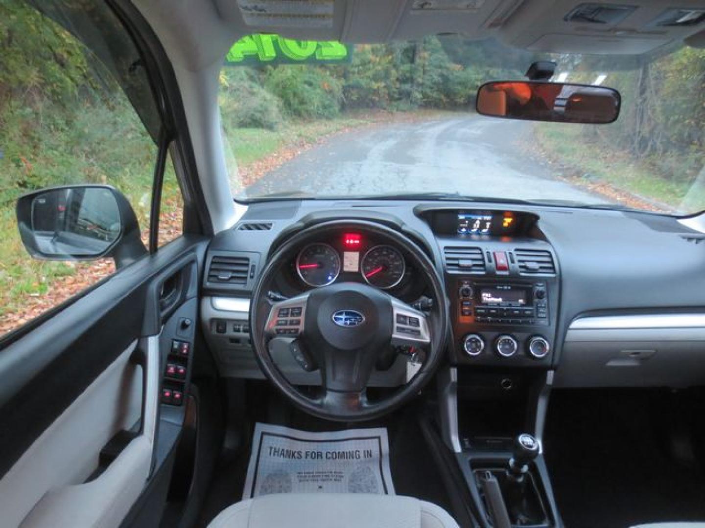 2014 Black /Gray Subaru Forester Premium (JF2SJACC6EG) with an 2.5L H4 SOHC 16V engine, 6 speed manual transmission, located at 270 US Route 6, Mahopac, NY, 10541, (845) 621-0895, 41.349022, -73.755280- Photo#8
